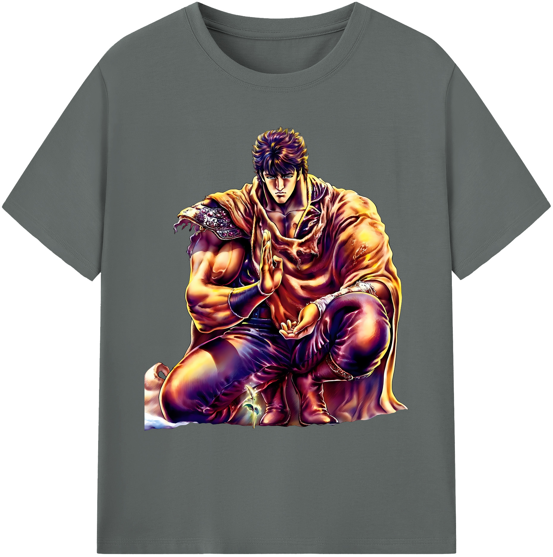 （画像用） 北斗の拳 Fist of the North Star 綿100％ メンズ半袖Tシャツ｜肌触りやわらか＆通気性